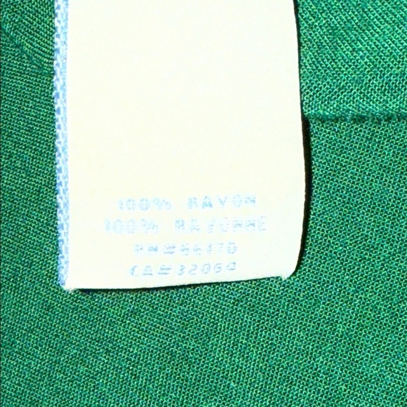 Odille Vintage Y2K Kelly Green Ruffle Collar Short Sleeve Blouse SZ 4 - Picture 9 of 9